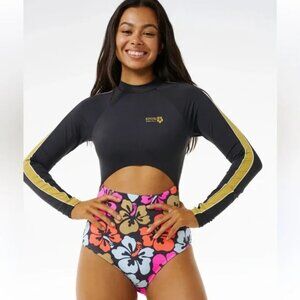 Rip Curl Hibiscus Heat Splice One Piece Surf Suit Large